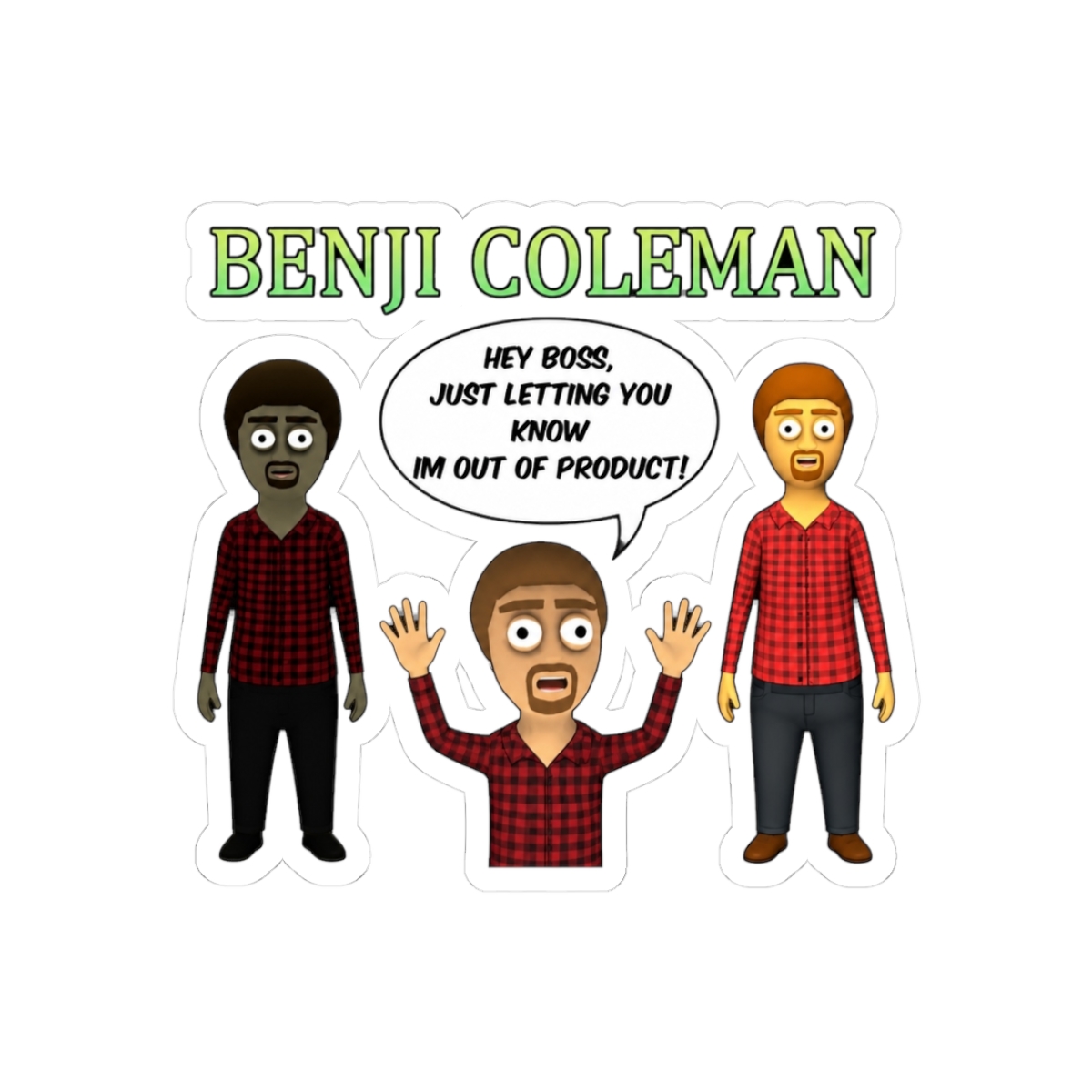 Schedule one Benji coleman design Sticker | Schedule 1 - Official stickers merchandise